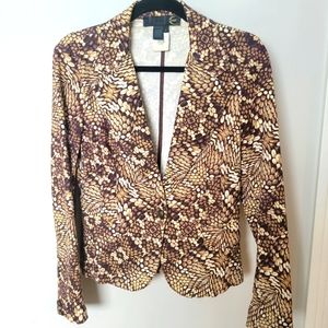 Just Cavalli snake skin pattern stretch cotton blazer